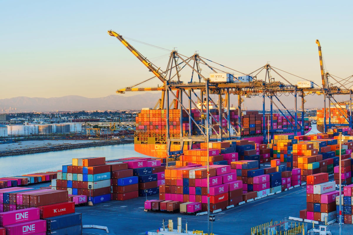 Container port terminal shipping operations