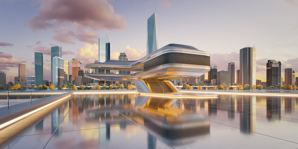 Modern city infrastructure and urban development