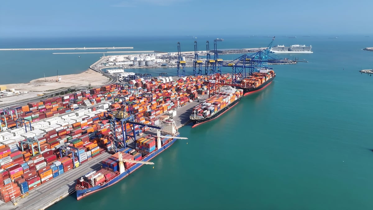 Port of Valencia cargo ship terminal