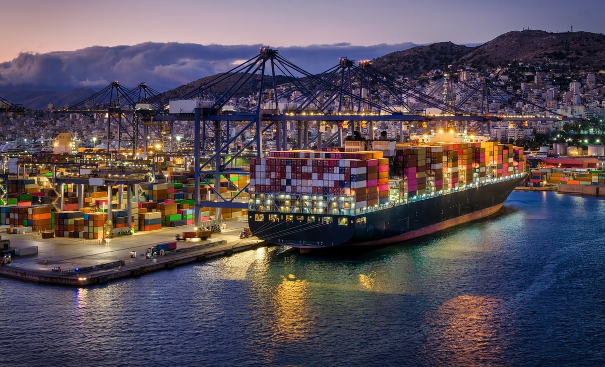 Industrial port terminal export logistics and cargo operations
